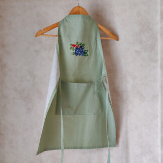 Green Blueberry Collage Apron